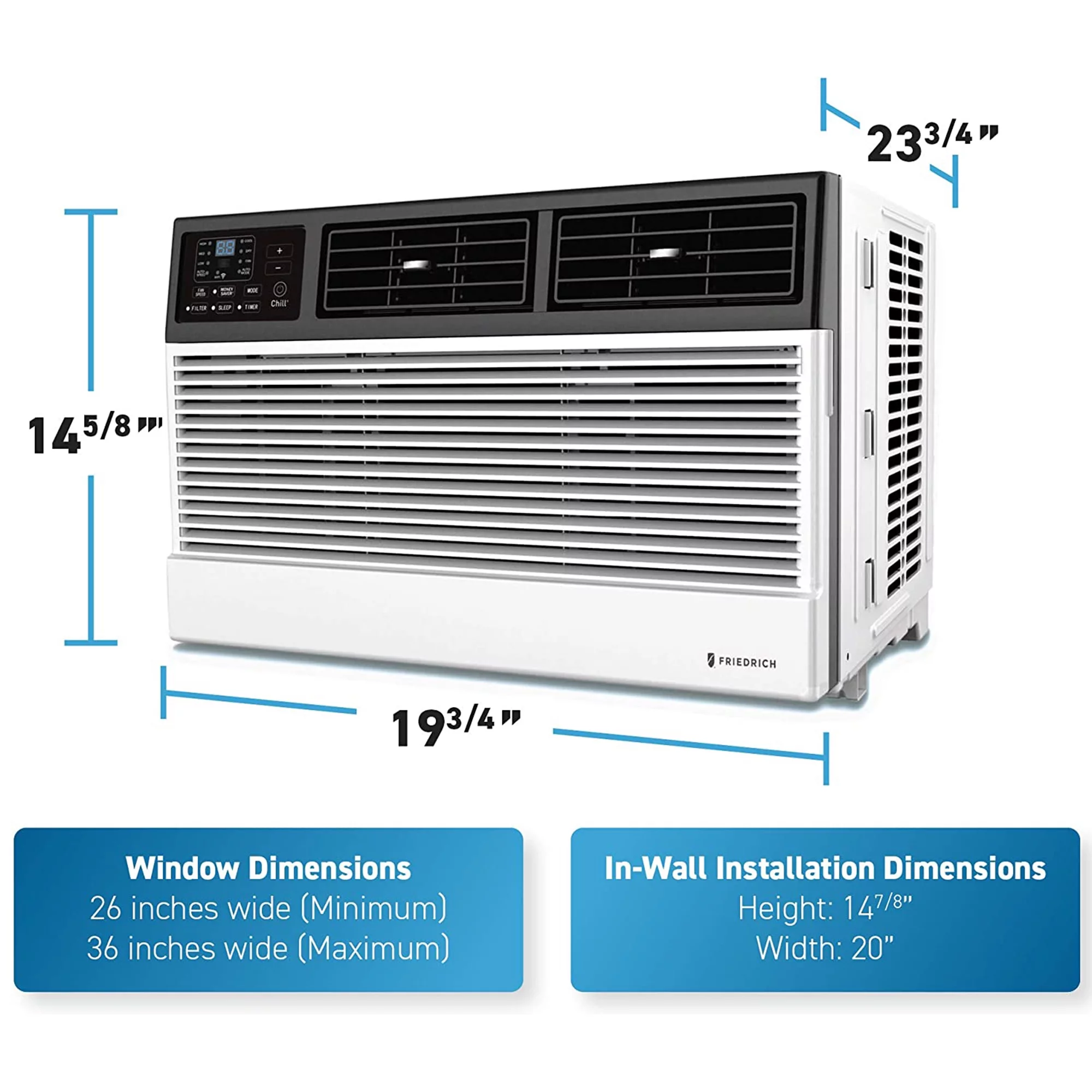 Friedrich Chill Premier Wi-Fi Controlled Air Conditioner Window Unit, White - Image 6