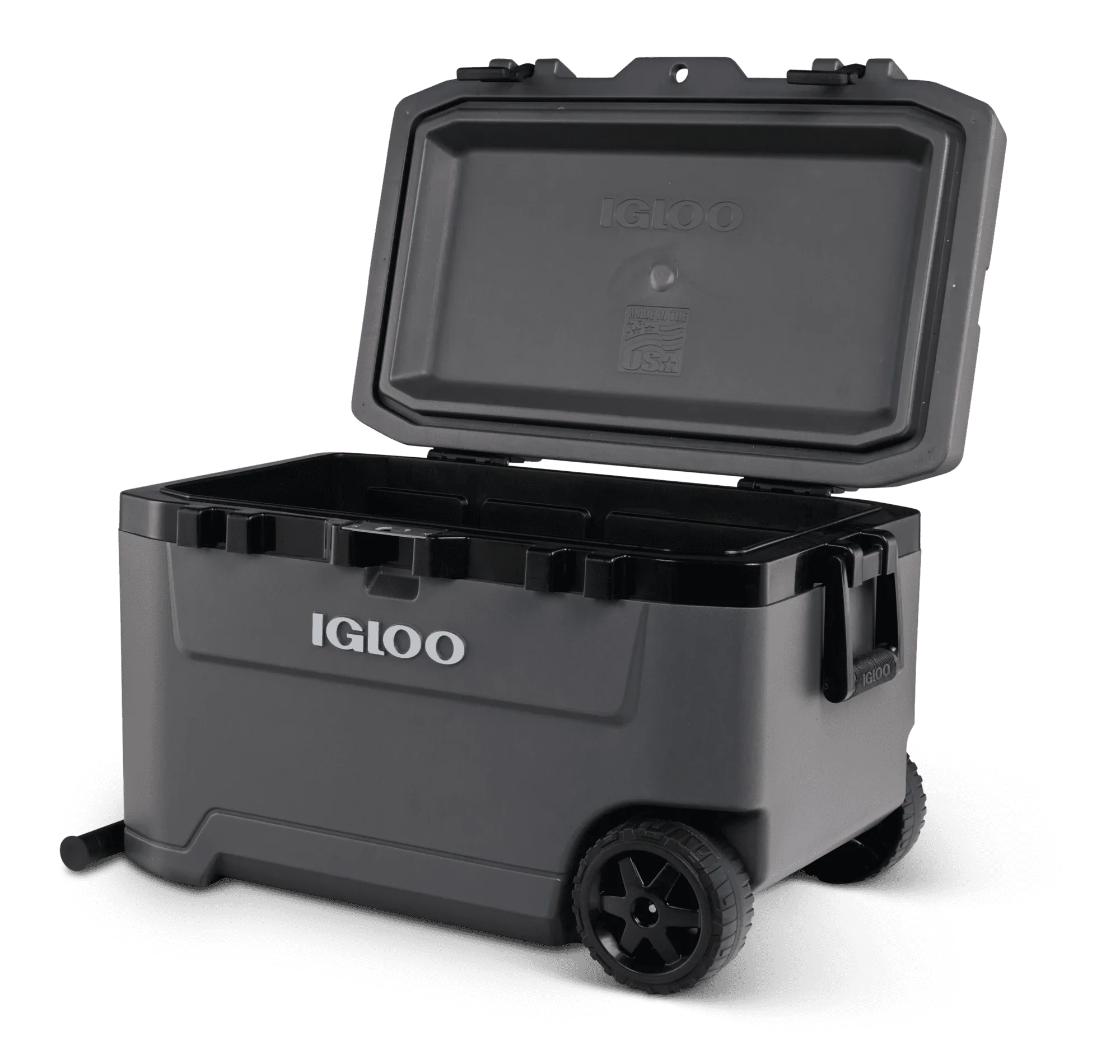 Igloo Overland 72 Quart Ice Chest Cooler with Wheels, Gray (31 x 18 x18) - Image 6
