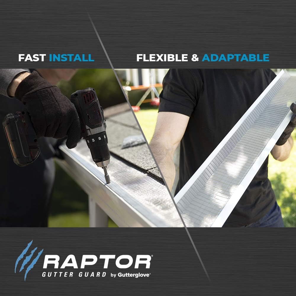 Stainless Steel Micro-Mesh, Raptor Gutter Guard: A Contractor-Grade DIY Gutter Cover That fits Any roof or Gutter type-48ft to a Box and fits a 5 Gutter. - Image 2