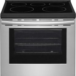 Alternative view of Frigidaire FCRE3052AS 30 Freestanding Electric Range with 5.3 cu. ft. Capacity Quick Boil Store-More Storage Drawer and SpaceWise Expandable Elements in Stainless Steel