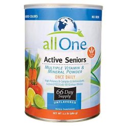 All One Active Seniors Multiple Vitamin Mineral Powder 66 Day Supply – 2.2 lb tin