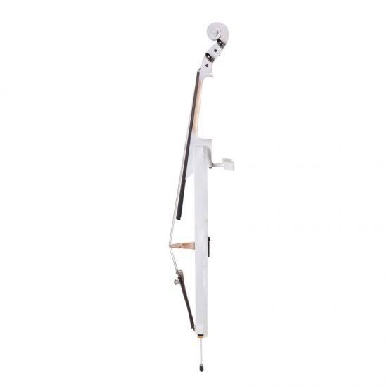 Cecilio CECO-2WH Full Size 4/4 Ebony Electric Silent Pearl White Cello in Style 2 +Soft Case, Bow u0026 Accessories - Image 3