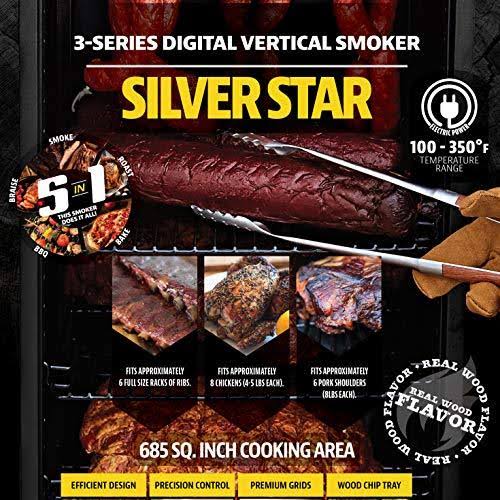 Pit Boss Silver Star 3-Series Digital Electric Vertical Smoker - Image 7