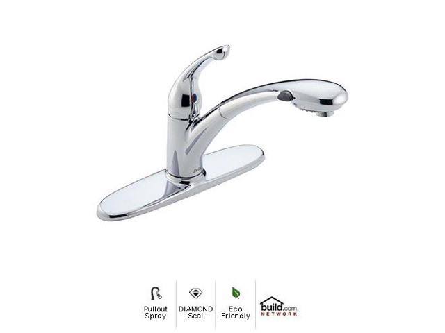 Delta 470-WE-DST Signature Single Handle Pull-Out Kitchen Faucet Chrome - Image 5