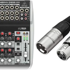 Alternative view of Behringer XENYX Q1202USB Premium 12-Input 2-Bus Mixer with XENYX Mic Preamps and Compressors, British EQ and USB/Audio Interface