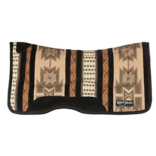 Reinsman M2 Lite Square Contour Saddle Pad with Tacky Too, Black - Image 4
