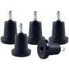 Enjoy Caster | 2.5 Inch Office Chair Casters for Herman Miller Aeron Steelcase Leap Chair | Dual Injection Polyurethane Wheels for Hardwood Floors | Universal Stem Size 7/16 Chairs (6506BUB-23)