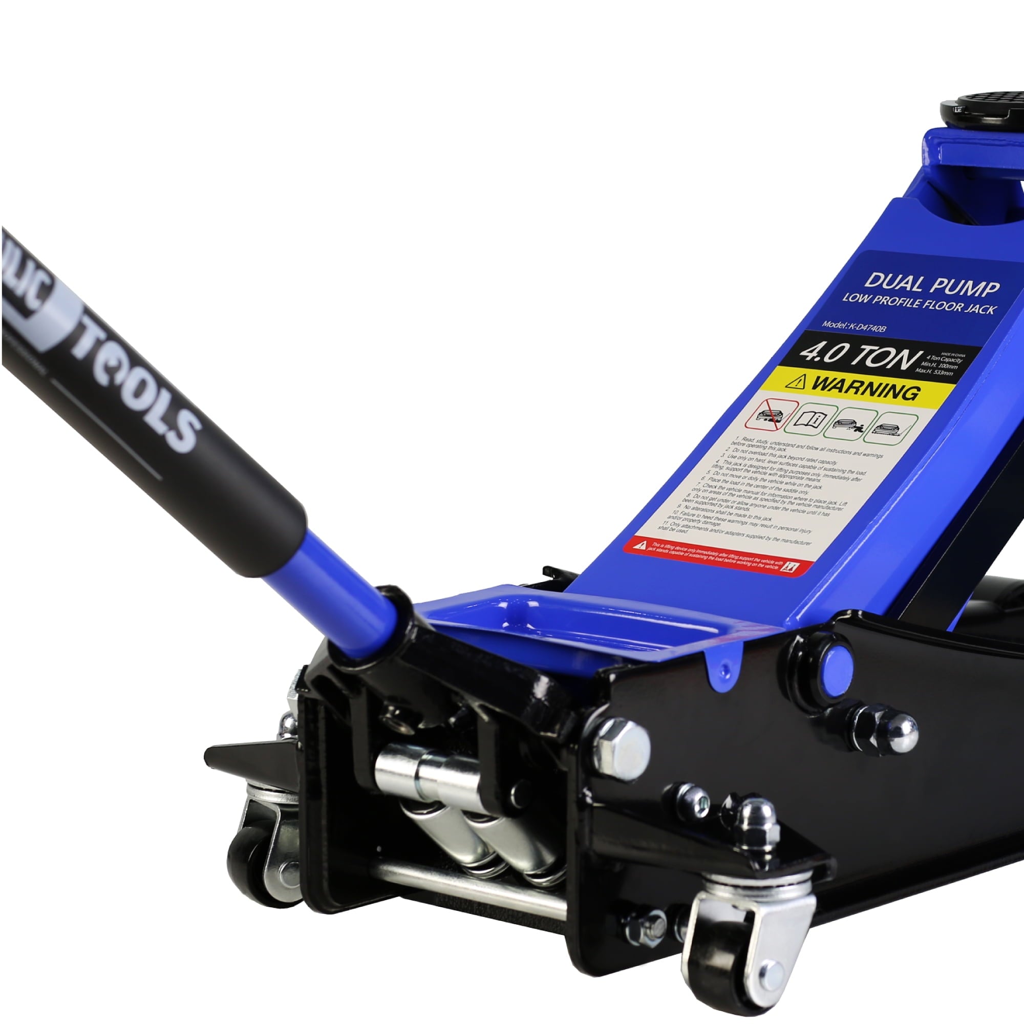 CQSXDA Floor Jack, 4 Ton Low Profile Floor Jack, Heavy-Duty Steel Racing Floor Jack with dual Piston Quick Lift Pump, Floor Jack Lifting Range 4-21 - Image 5