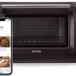 Tovala Gen 2 Smart Steam Large Countertop WiFi Oven | 5 Mode Programmable Oven and Smartphone Controlled | Toast, Steam, Bake, Broil and Reheat | Black & Stainless Steel Convection and Toaster Oven