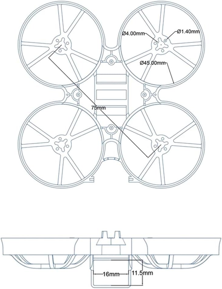BETAFPV Meteor75 1S Brushless Whoop Drone TBS Crossfire with BT2.0 Connector F4 AIO 1S FC VTX 18000KV 1102 Motor C02 Camera for Tiny Whoop Micro FPV Racing Whoop Drone Quadcopter - Image 5