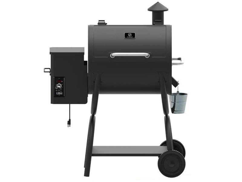 Z Grills ZPG-550A 590 Sq. in. Wood Pellet Grill and Smoker 7-in-1 BBQ in Black