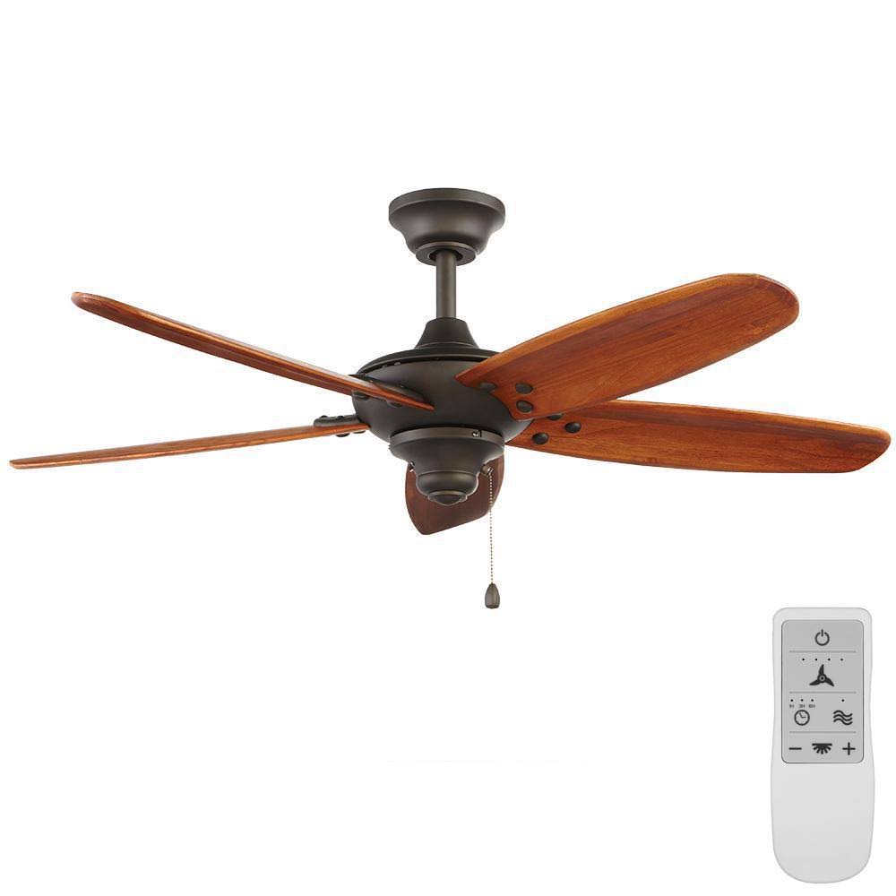 Home Decorators Collection Altura 48 in. Oil-Rubbed Bronze Wi-Fi Enabled Smart Ceiling Fan with Remote – Works with Google Assis