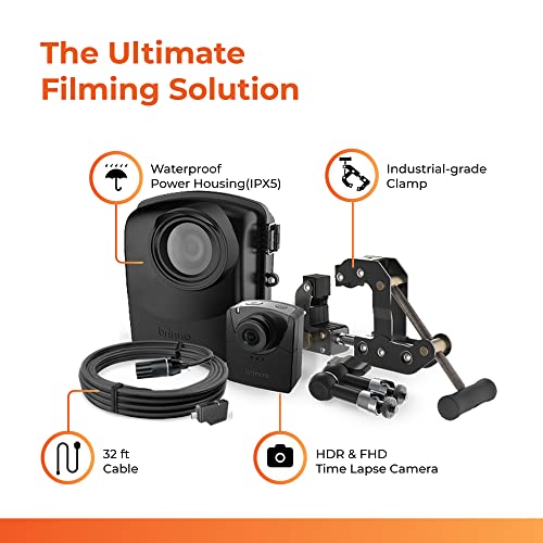 Brinno BCC2000 Plus Construction Camera Bundle – Includes: Full HD TLC2000 Time Lapse Camera, 32-ft Extender for Laptop/Tablet, Clamp Mount & Waterproof Case – 1 Year Battery – 2 Pack - Image 6