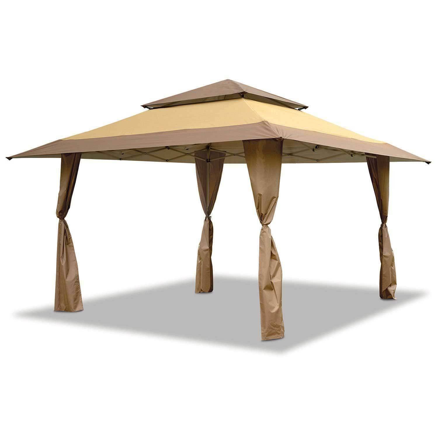 Z-Shade 13 x 13 Foot Instant Gazebo Canopy Tent Outdoor Patio Shelter Tan Brown