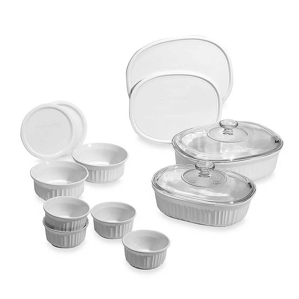 Corningware French White 14-Piece Bakeware Set
