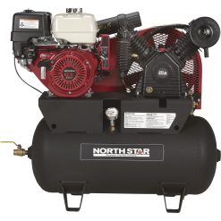 NorthStar Portable Gas Powered Air Compressor – Honda GX390 OHV Engine, 30-Gallon Horizontal Tank, 24.4 CFM at 90 PSI
