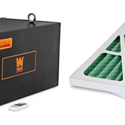 Alternative view of WEN 3410 3-Speed Remote-Controlled Air Filtration System (300/350/400 CFM) & FULTON 4 x 20′ Ultra Flex Clear-Vue Heavy Duty PVC Hose – MADE IN USA!