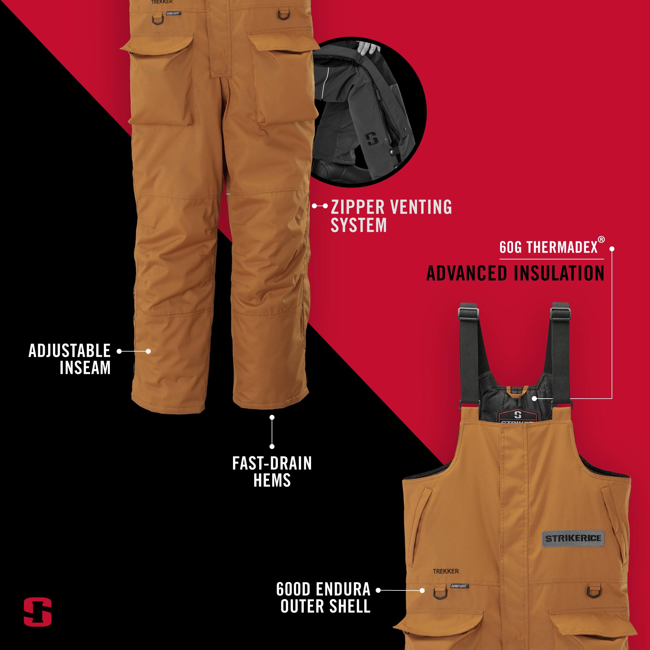 StrikerICE | Trekker Bib Brown / S - Image 4