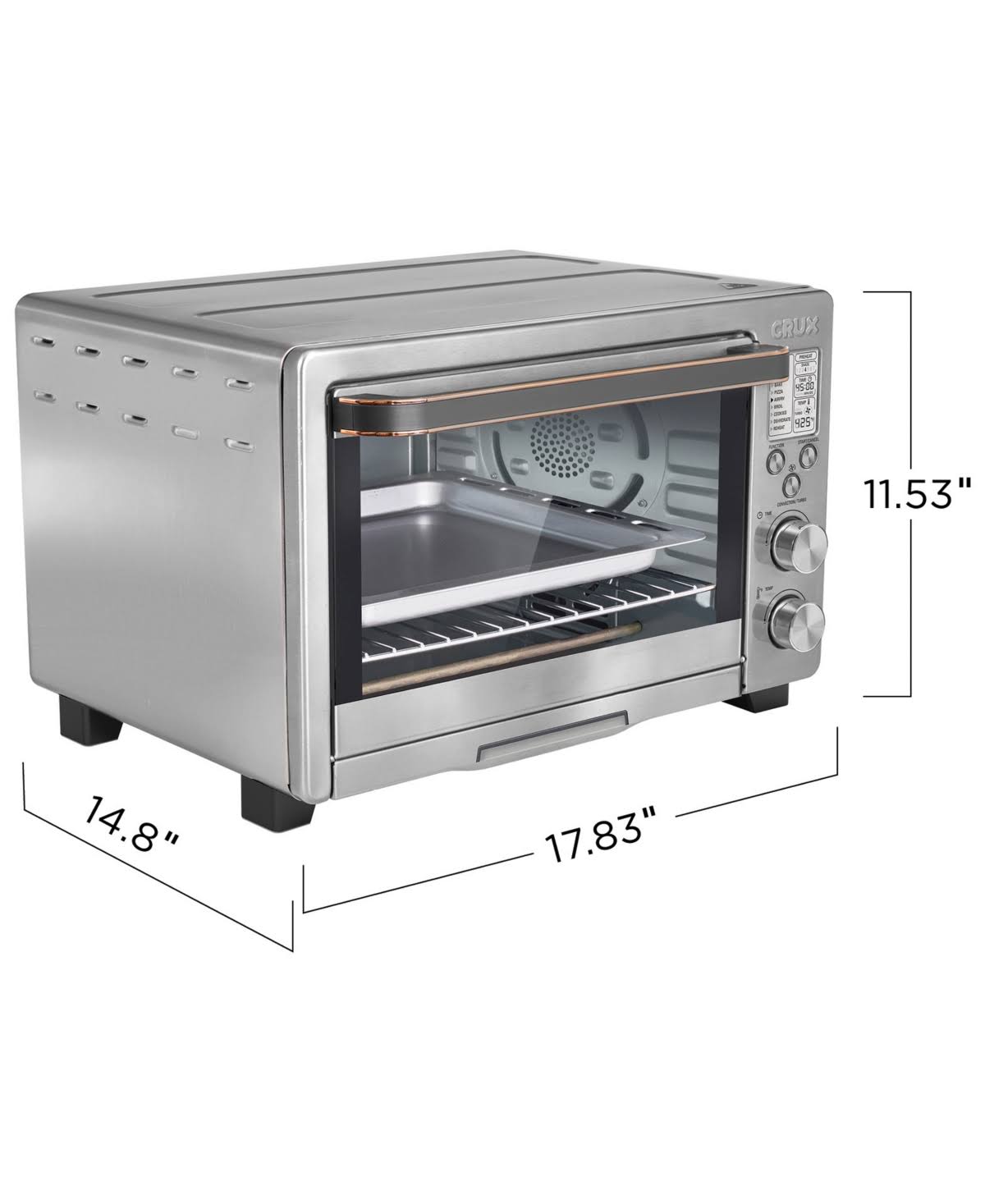 Crux 6 Slice Digital Air Frying Toaster Oven - Image 3
