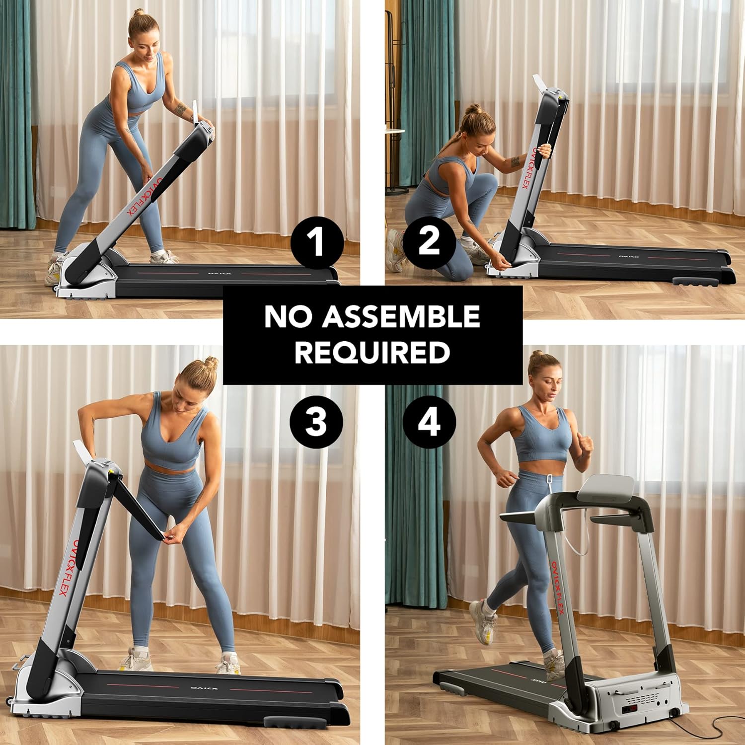 Ovicx Foldable Treadmills for Home – Portable Folding Compact Small Thin Electric Fold Up Lightweight Treadmill for Space Saver Apartment - Image 5