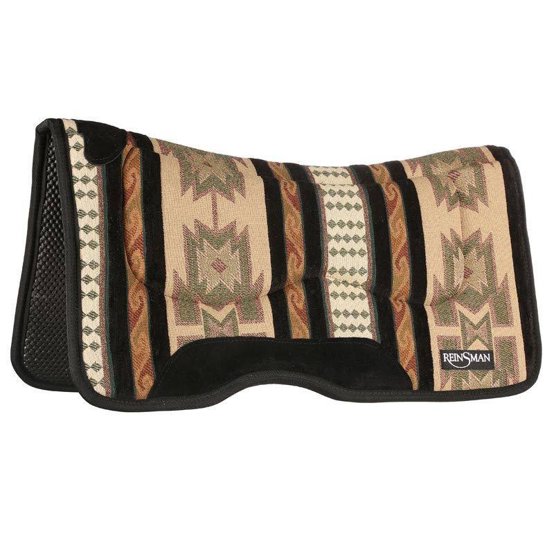 Reinsman M2 Lite Square Contour Saddle Pad with Tacky Too, Black