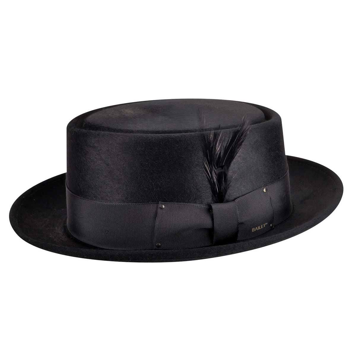 Men&s Bailey Jett Pork Pie Hat: Size: 7 5/8 Black - Image 2