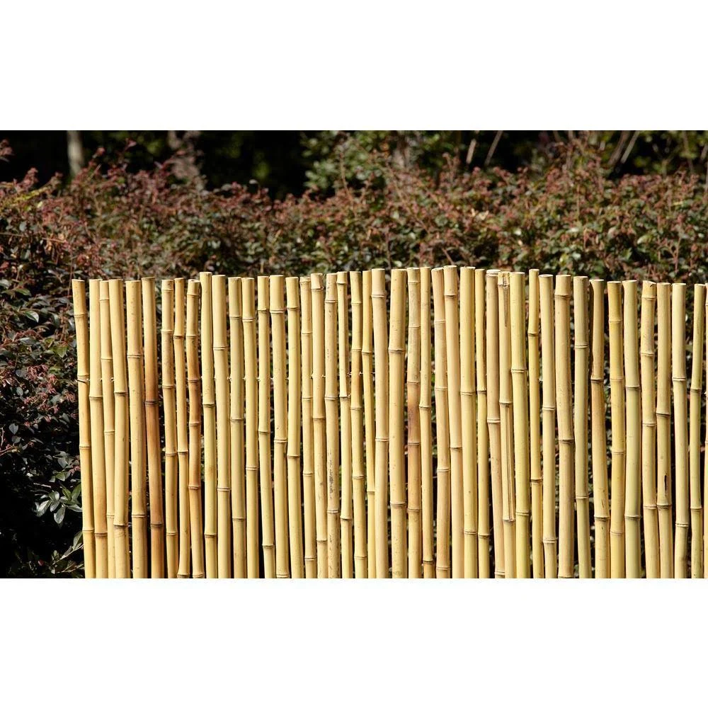 Vigoro 6 ft. x 8 ft. Natural Full Round Bamboo Fence - Image 2