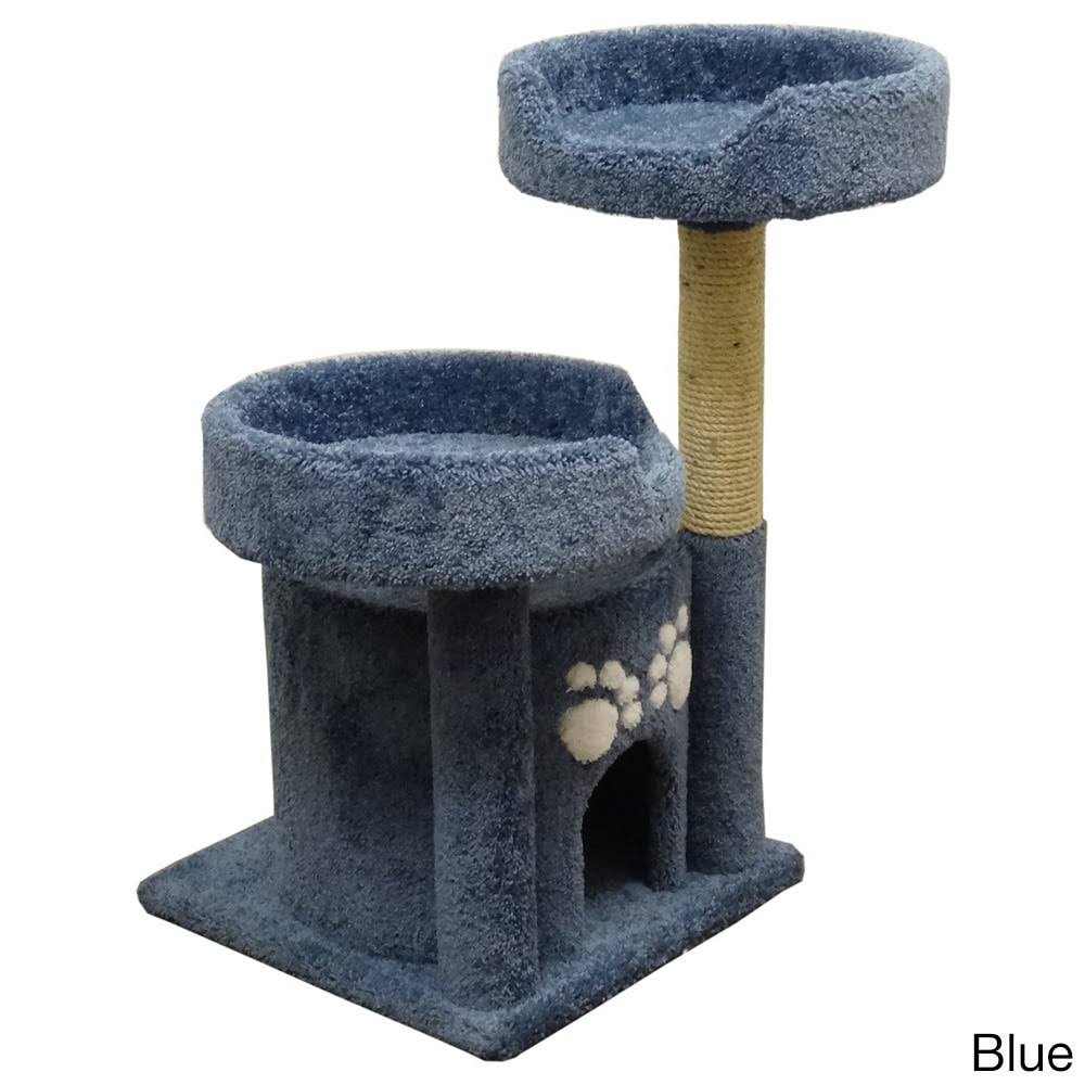 New Cat Condos Double Perch Solid Wood Cat Condo (Brown) - Image 5