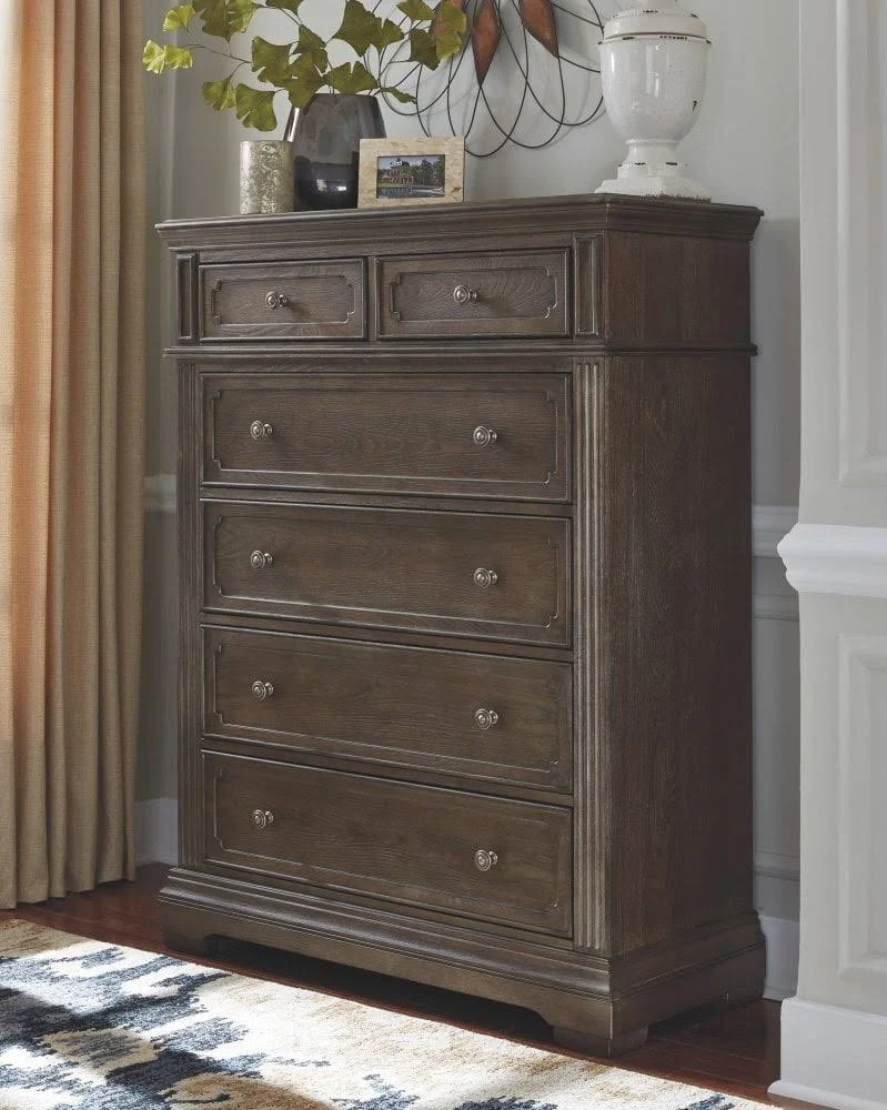 Mikalene – Brown Metallic – Six Drawer Chest B737-46 - Image 2