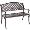 Patio Sense Cast Aluminum Patio Bench, Antique Bronze