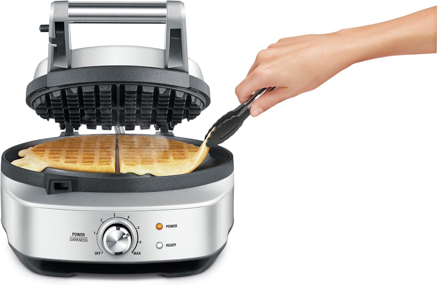 Breville BWM520XL No-Mess Waffle Maker, Brushed Stainless Steel - Image 5