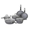 Bialetti Impact 10-Piece Black Nonstick Cookware Set