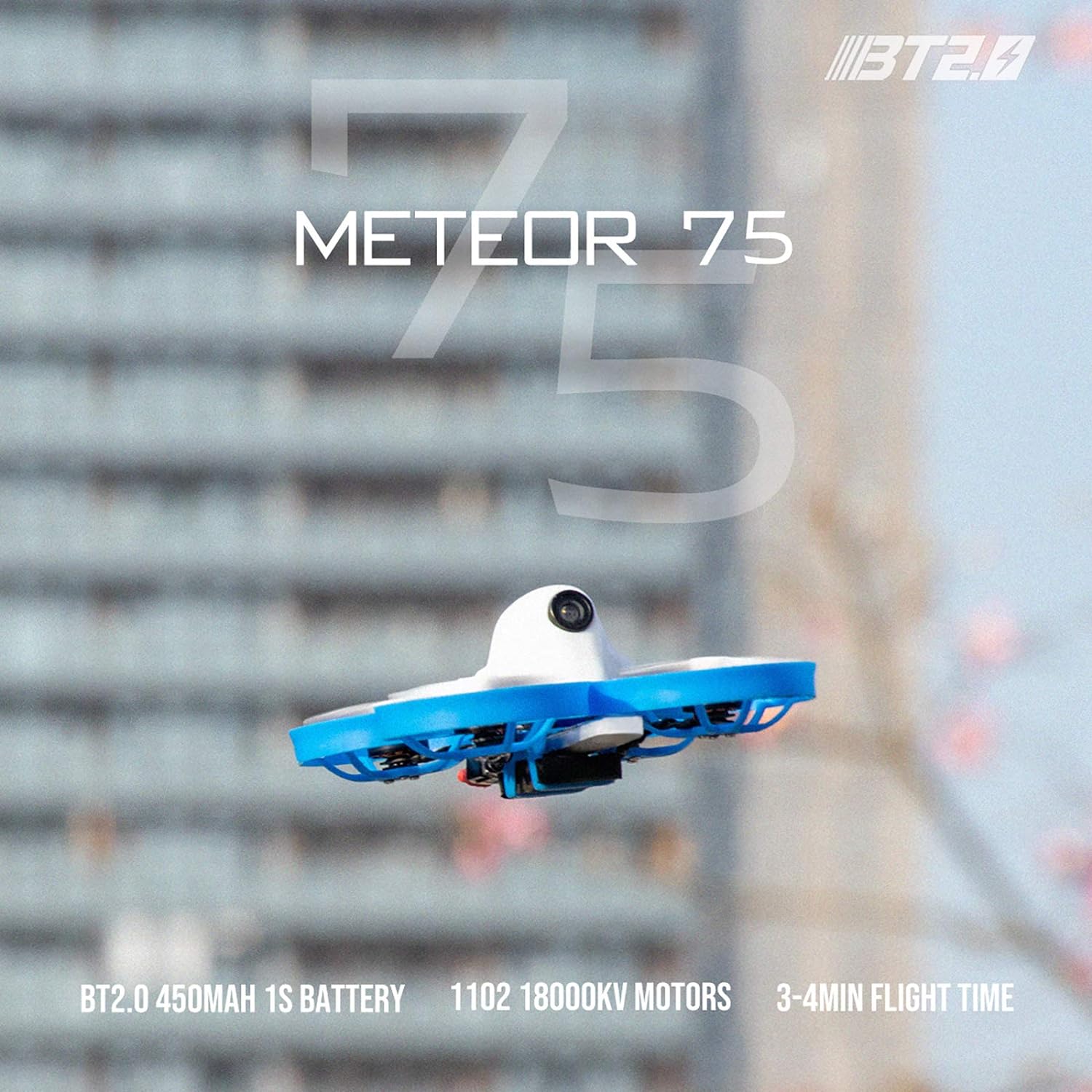 BETAFPV Meteor75 1S Brushless Whoop Drone TBS Crossfire with BT2.0 Connector F4 AIO 1S FC VTX 18000KV 1102 Motor C02 Camera for Tiny Whoop Micro FPV Racing Whoop Drone Quadcopter - Image 9