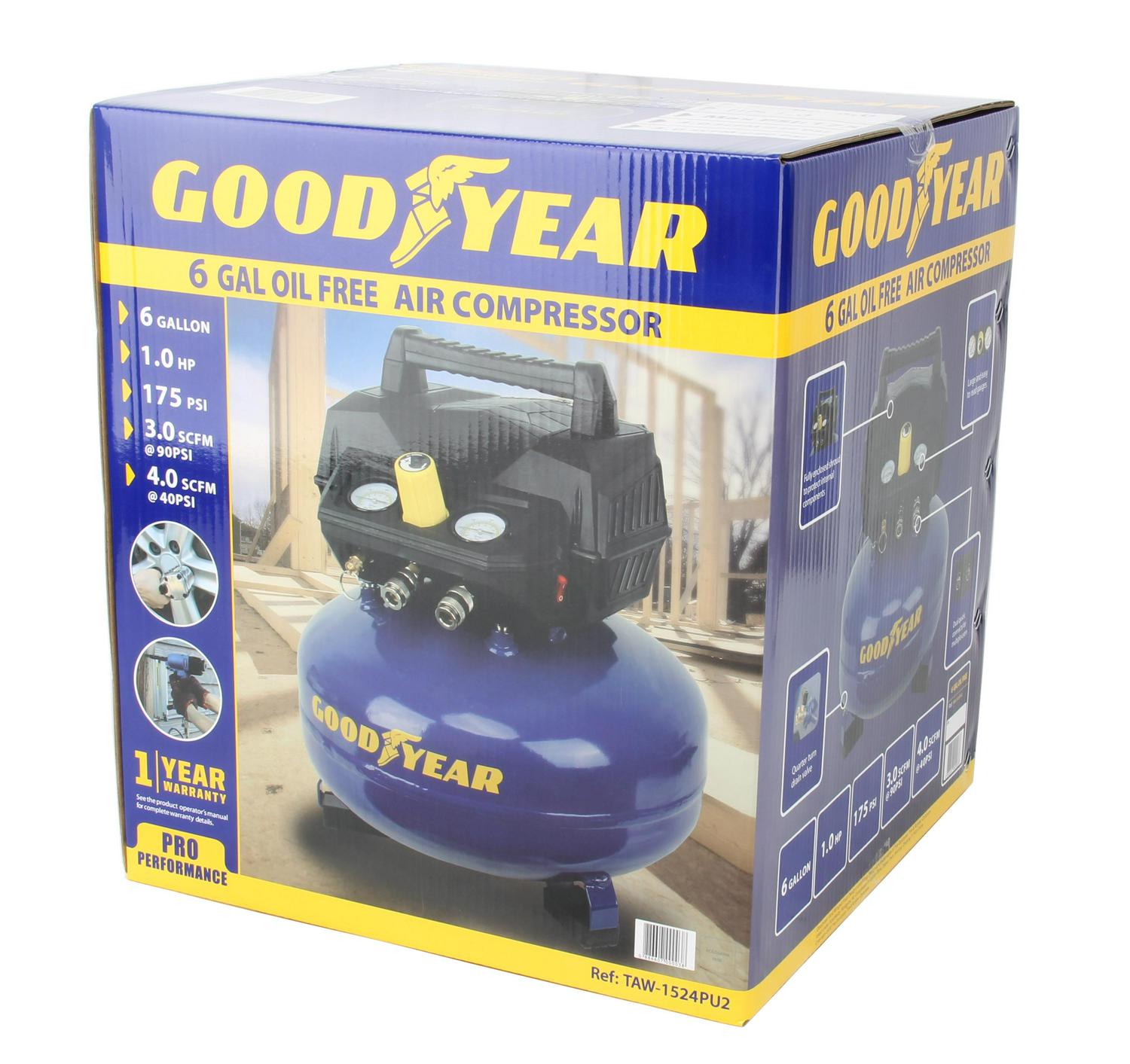 GOODYEAR 6 Gallon 175 Max Psi Portable Pancake Air Compressor?? 3.0 SCFM at 90 Psi - Image 8