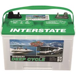 Marine Batteries Interstate Batteries Marine/RV Deep Cycle Battery, Group Size 27M, 12 Volt, Sealed Lead Acid