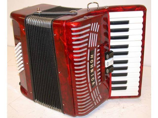 Hohner 48-BASS Accordion, Red - Image 7