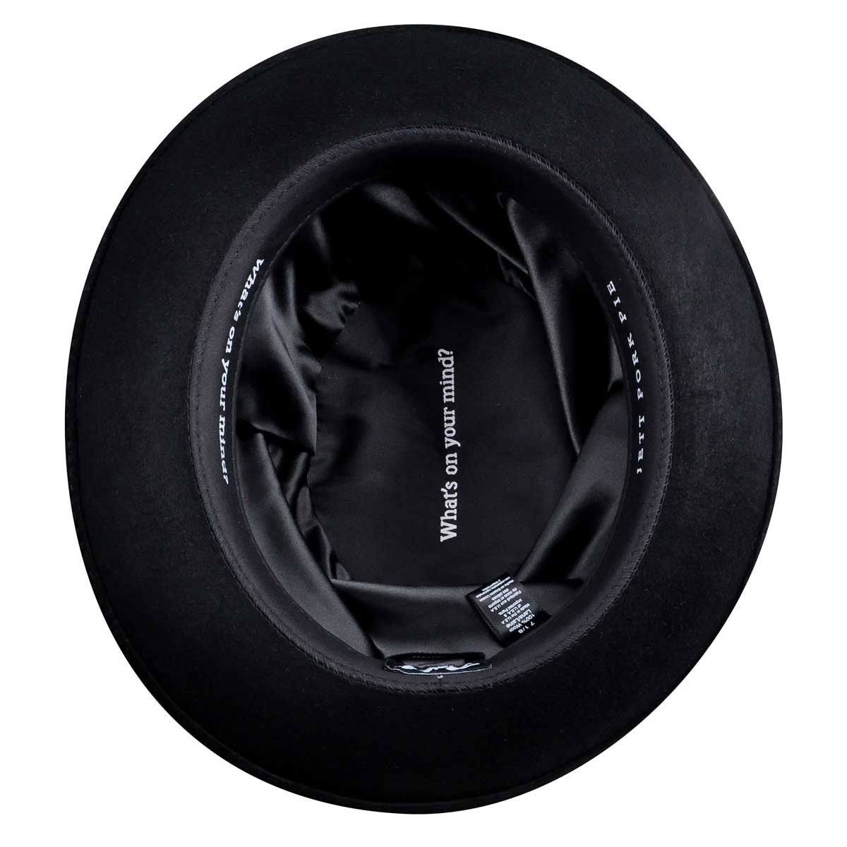 Men&s Bailey Jett Pork Pie Hat: Size: 7 5/8 Black - Image 5