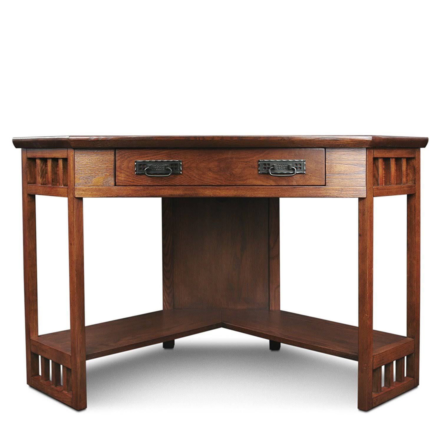 Leick Furniture Mission Corner Computer/Writing Desk, Oak - Image 5