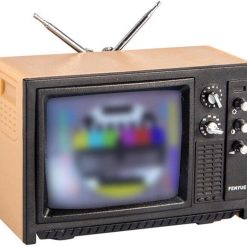 1:12 Doll House Vintage Old Style Miniature Television TV with Picture Doll House Room Decor Model Bedroom Toy Furniture Living Miniture Toy