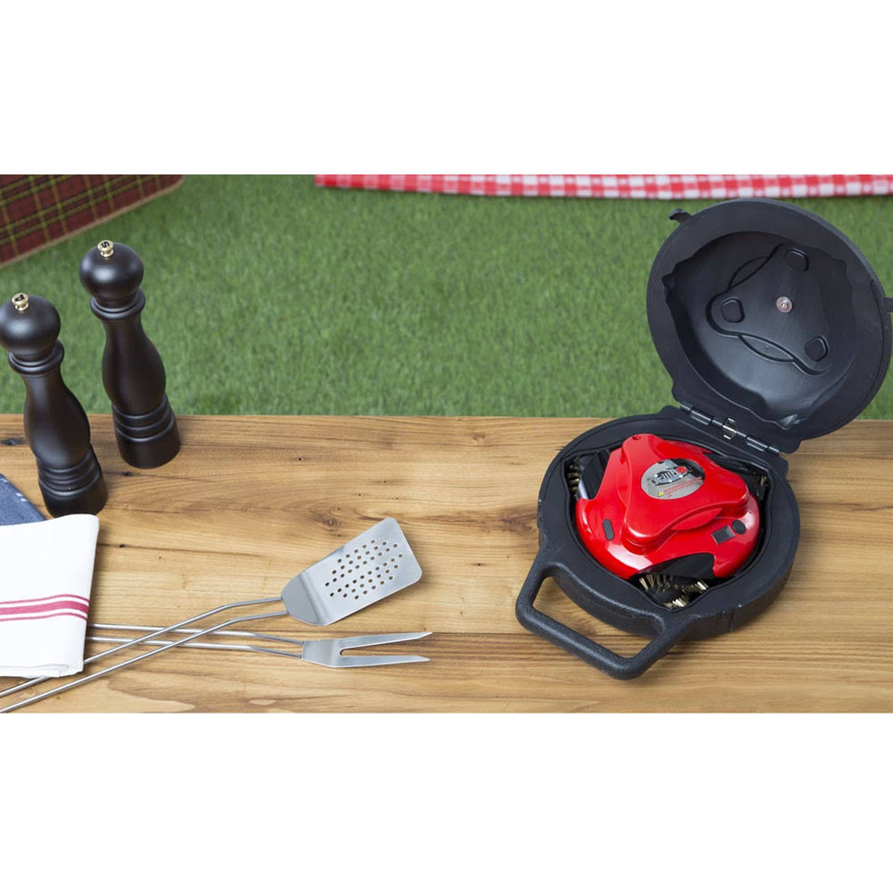 Grillbot BUN3:RED Automatic Outdoor Grill Cleaning Robot with Carry Case, Red - Image 5