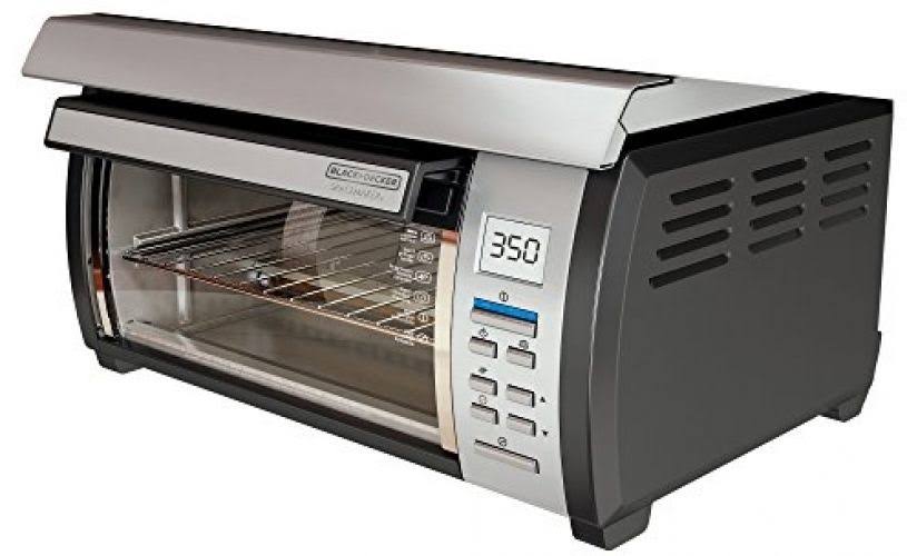 Blackdecker-space-maker-digital-toaster-oven-stainless-steel-black, Silver TROS1000