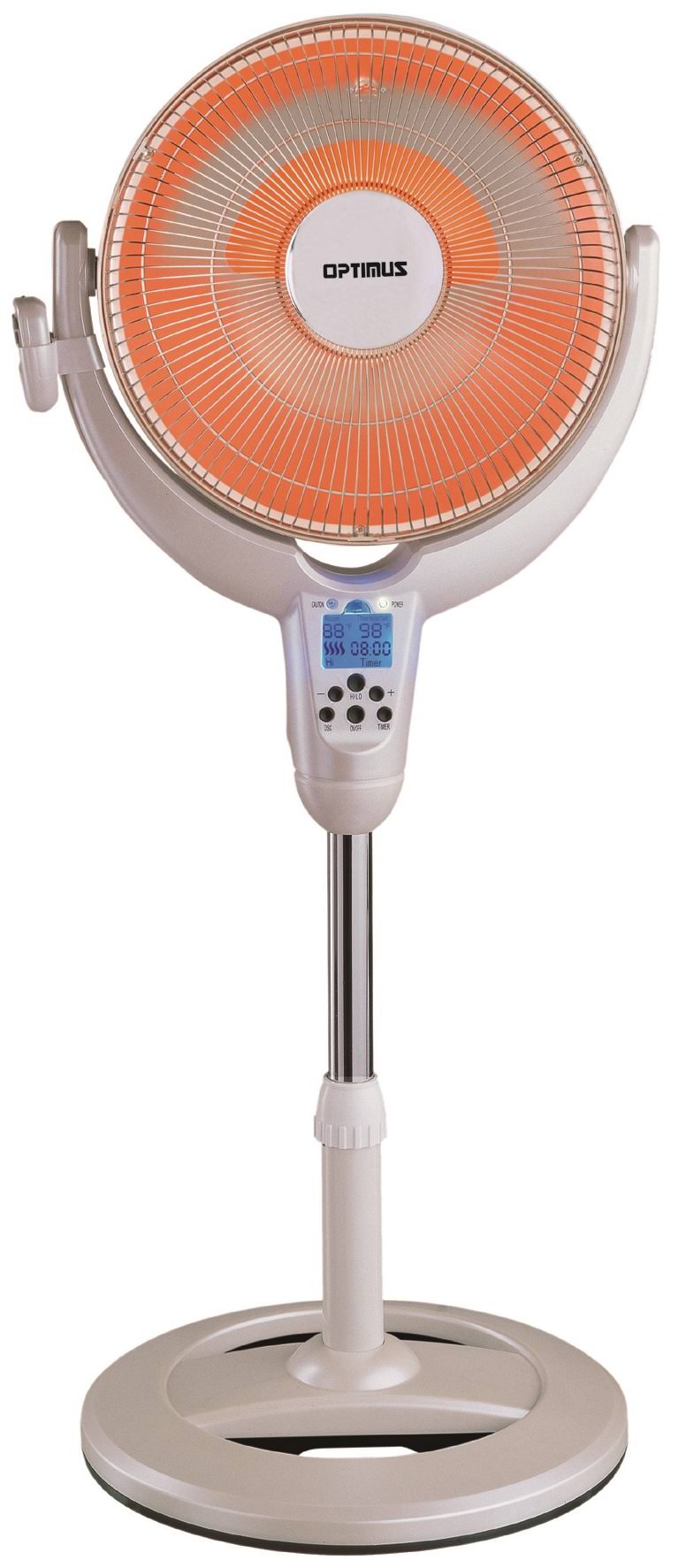 Optimus 14×22 Oscillating Pedestal Digital Dish Heater with Remote