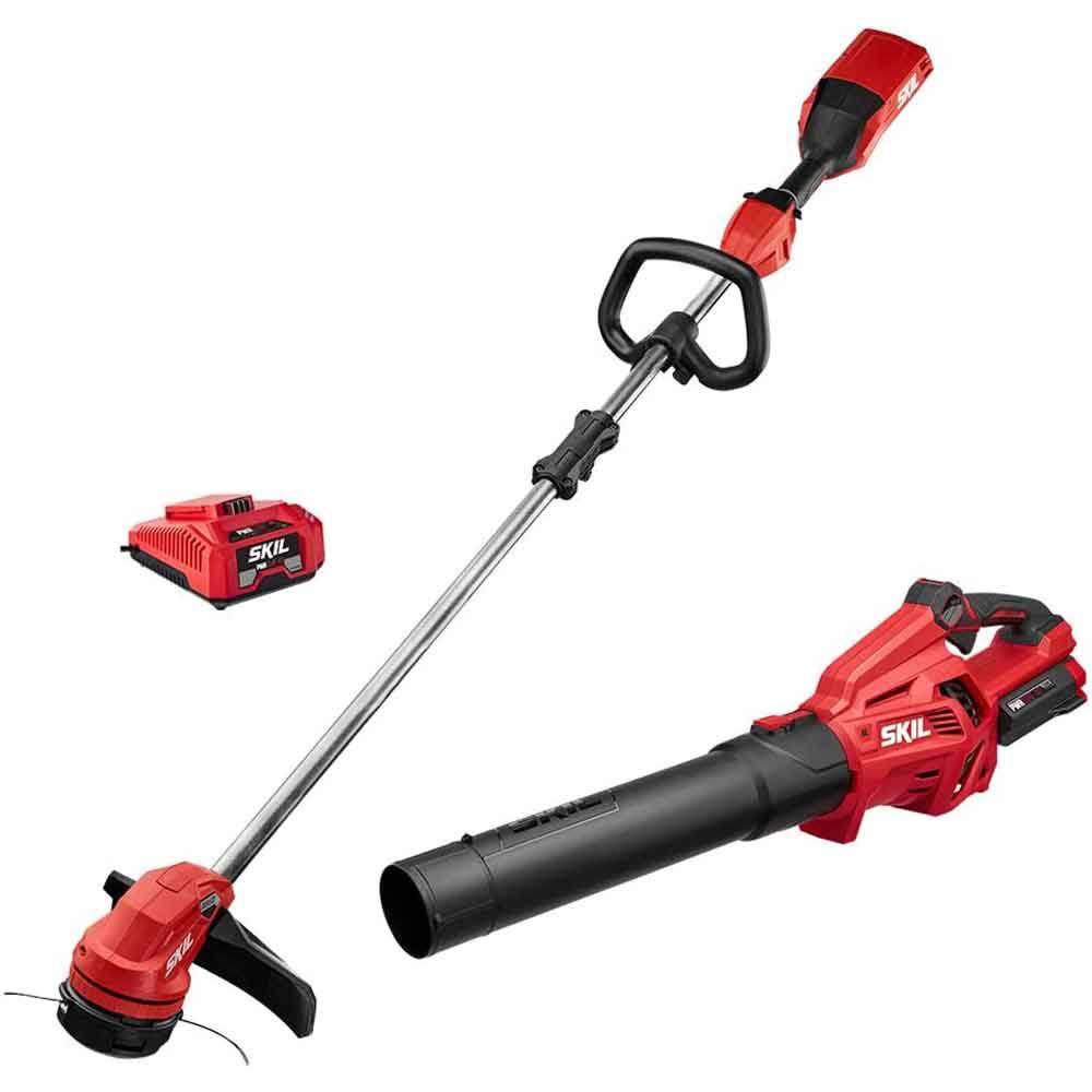 Skil CB7478-10 40V PWRCore 14 Cordless String Trimmer w/ Leaf Blower Combo Kit