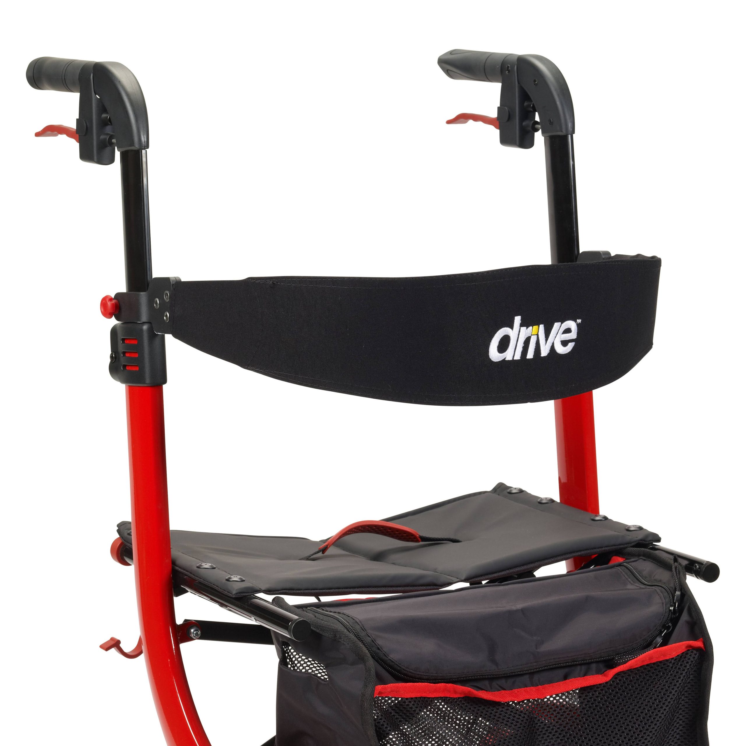 Drive Medical Nitro Euro Style Rollator Walker (Red) - Image 6