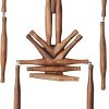 Creative Co-Op 14 L x 2 W x 42 H Found Hanging Wood Rolling Pin Skeleton (Each One Will Vary) Figures and Figurines, Multi