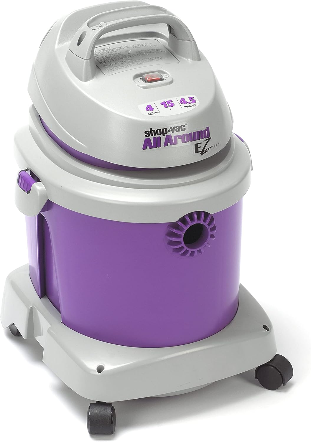 Shop-Vac 5895400 4.5-Peak Horsepower AllAround EZ Series Wet/Dry Vacuum, 4-Gallon,Grape/Gray - Image 5