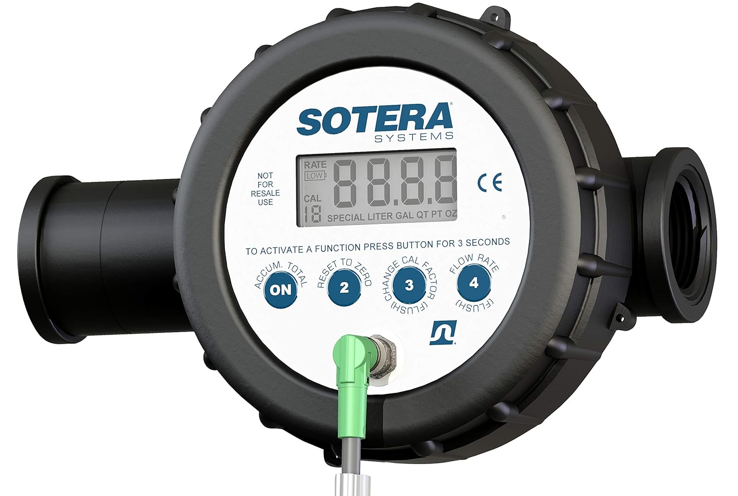 Sotera 825 1 2-20 GPM(7-75 LPM) Digital Inline Nutating Disc Poly Chemical Transfer Meter, 125 PSI (8.6 bar) - Image 4