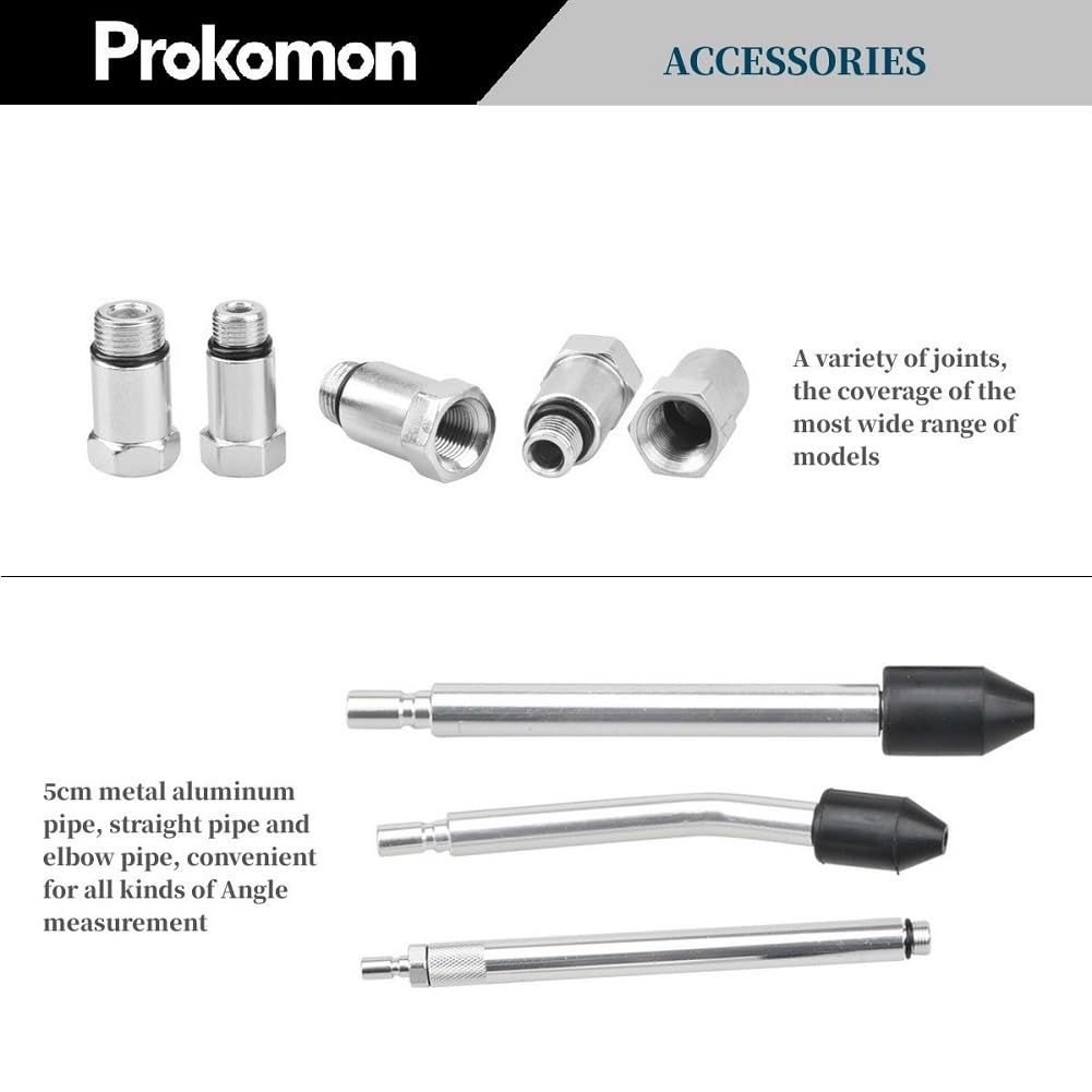 Prokomon Petrol Gasoline Engine Cylinder Compression Tester Kit with M10 M12 M14 M16 M18 - Image 4