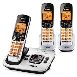 Uniden D1780-3 Dect 6.0 Cordless Phone w/ 2 Extra Handsets