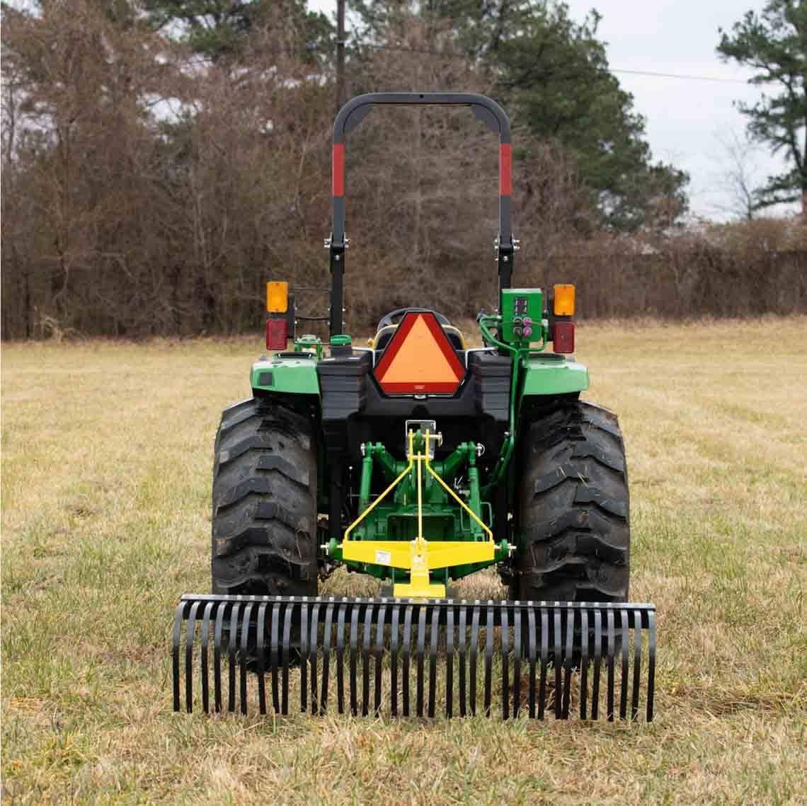 Titan Attachments 6 Landscape Rake for Compact Tractors, Quick Hitch Compatible - Image 3